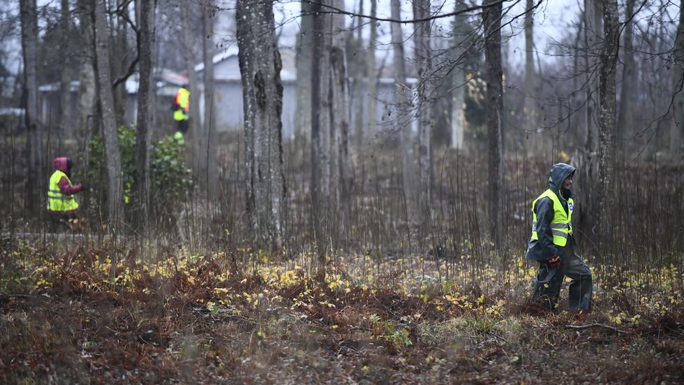 Frivilliga från Missing people under sökandet efter 6-åringen på Öland.