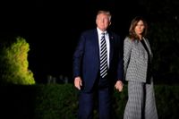 President Donald Trump, med frun Melania Trump, den 10 maj. Arkivbild.