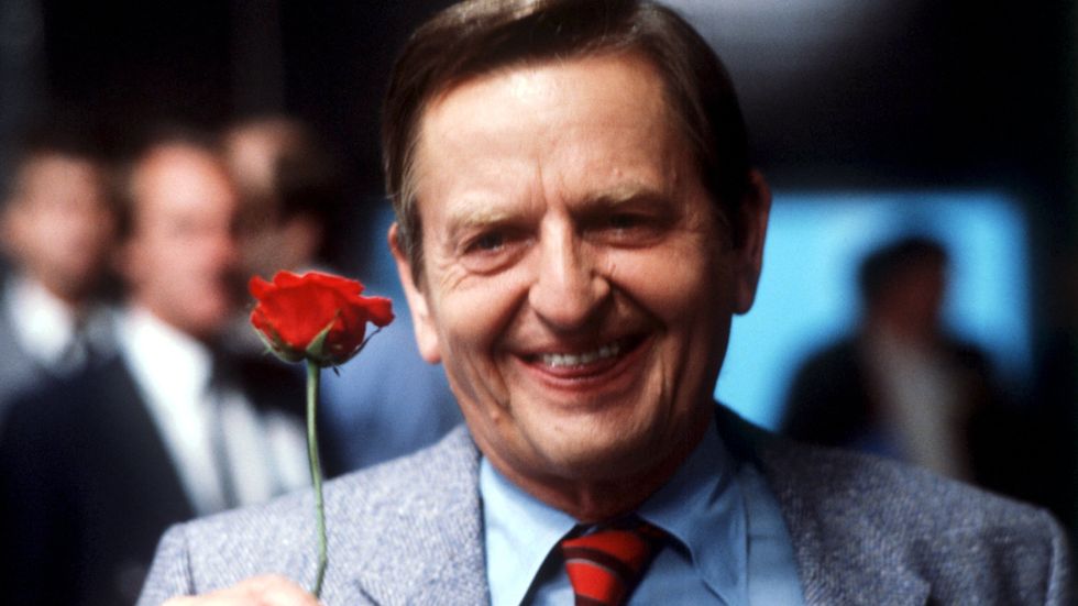Olof Palme, under valnatten 1985.