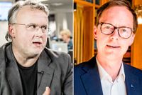 SvD:s Göran Eriksson och L:s partisekreterare Mats Persson.