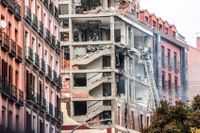 Flera döda när hus exploderade i Madrid.