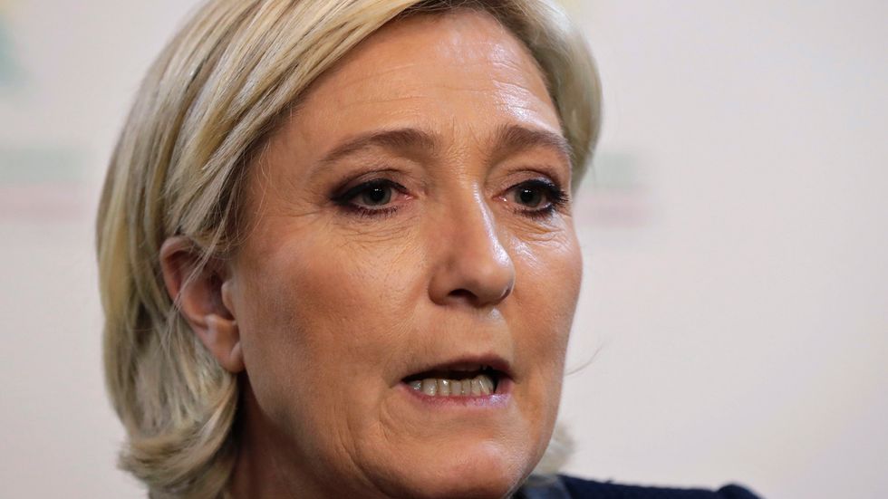Nationella frontens partiledare Marine Le Pen. Arkivbild.