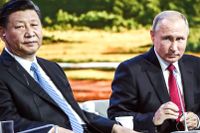 Xi Jinping tillsammans med Vladimir Putin.