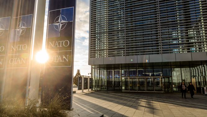 Arkivbild. Natos politiska högkvarter i Bryssel,  Belgien. Den svenske officeren är eller var verksam i Mons utanför Bryssel, på Natos strategiska operationsstab Shape.