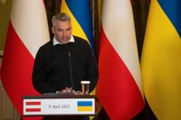 Österrikes förbundskansler Karl Nehammer var på plats i Kiev i förra veckan. Bilden togs 9 april.