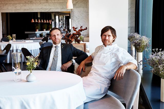Søren Ledet är delägare samt vin- och restaurangchef på Geranium och Rasmus Kofoed är kökschef och delägare.