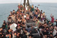 Många människor som tillhör det muslimska rohingyafolket i Burma är på flykt. Här i Indonesien. 