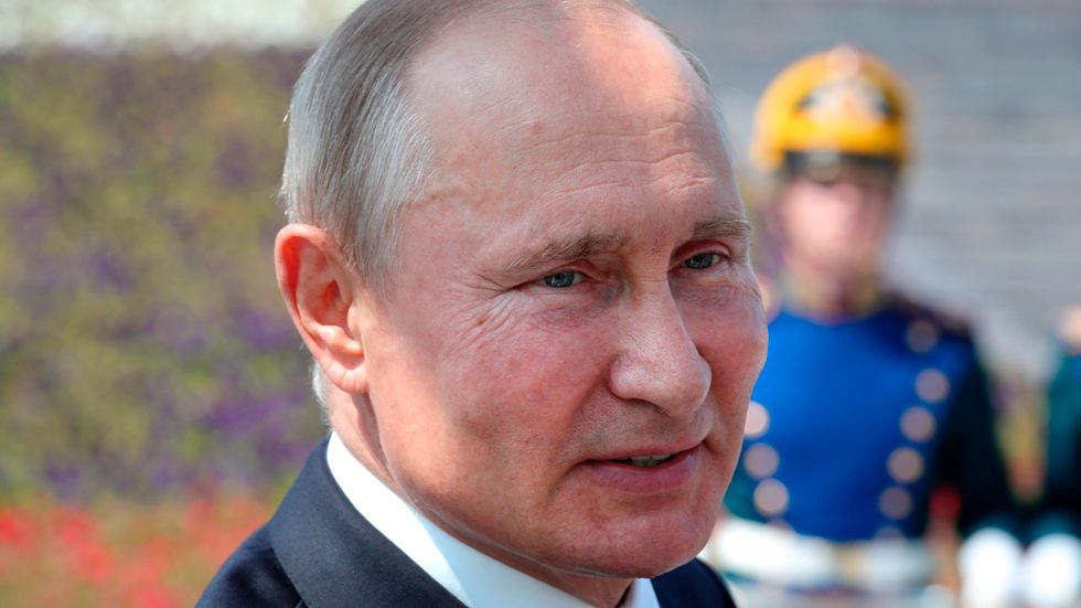 Rysslands president Vladimir Putin vid en ceremoni i Moskva i fredags.