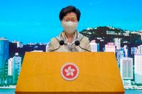 Hongkongs ledare Carrie Lam. Arkivbild.