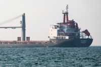 Ett fartyg med spannmål på väg från Odessa, 13 augusti.
