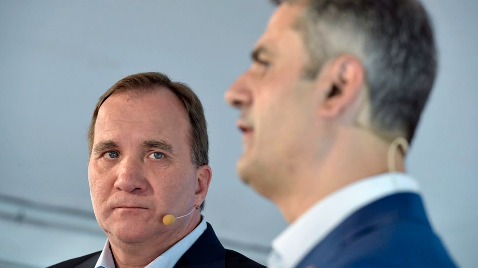 Statsminister Stefan Löfven och samordningsminister Ibrahim Baylan.