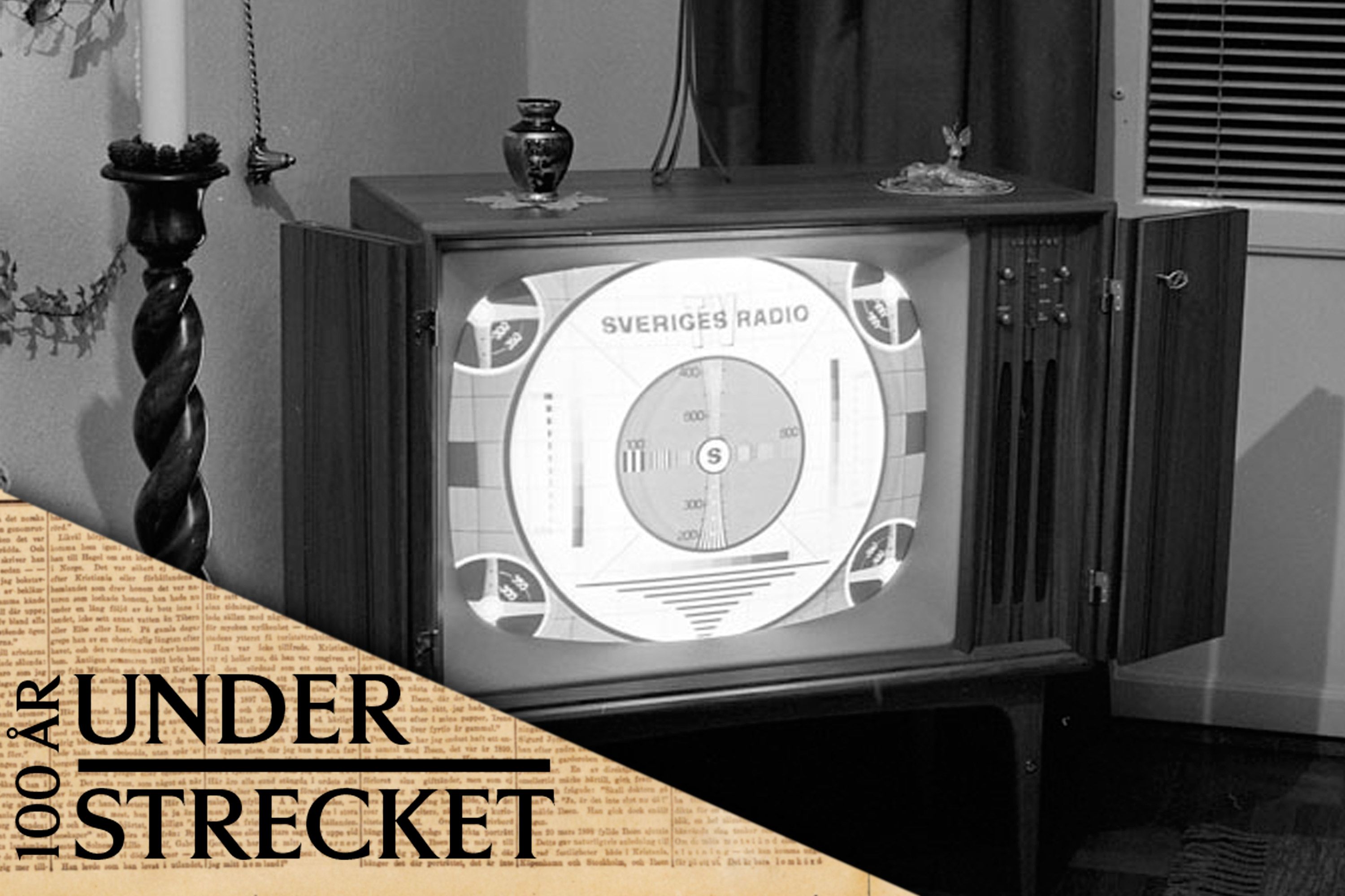 Tv med testbild, tidigt 1960-tal.