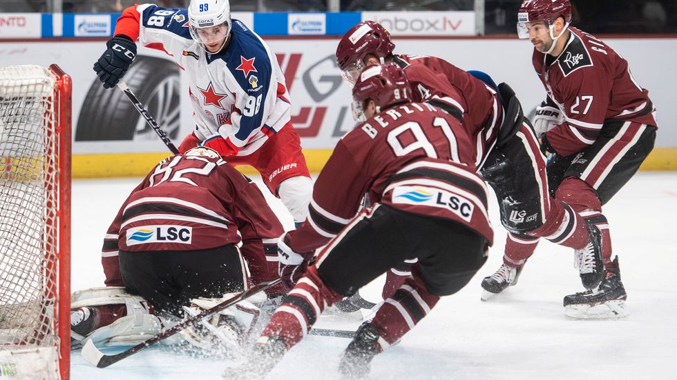 Dinamo Riga drar sig ur KHL. Arkivbild.