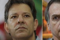 Fernando Haddad och Jair Bolsonaro – de två som gör upp om presidentposten i Brasilien. 