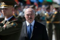Aleksandr Lukasjenko på självständighetsdagen i Minsk.