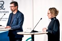 Svante Werger, rådgivare vid MSB, och Britta Björkholm, avdelningschef på Folkhälsomyndigheten.