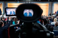 Vladimir Putin håller sin årliga presskonferens i Moskva.