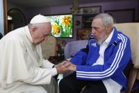 Påven träffade Castro på Kuba 2015.