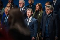 Försvarsminister Pål Jonsson med kollegor på onsdagens EU-möte i Stockholm.