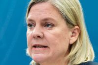 Finansminister Magdalena Andersson när hon på måndagen presenterade nya prognoser för svensk ekonomi.