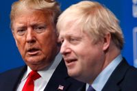 Storbritanniens premiärminister Boris Johnson och USA:s president Donald Trump träffades i början av månaden. Arkivbild.