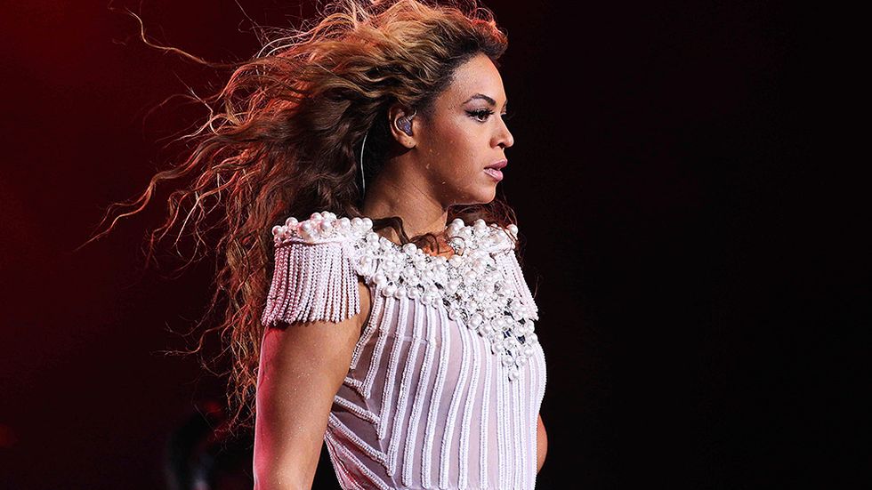 Beyonce på scen i Globen.