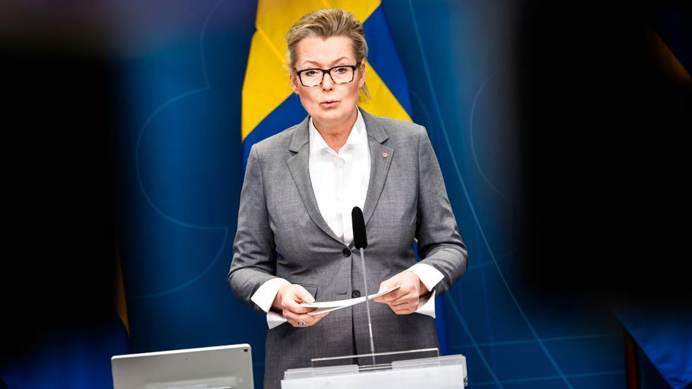Skolminister Lina Axelsson Kihlblom.