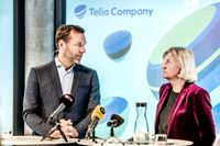 Telias vd och koncernchef Johan Dennelind och styrelseordförande Marie Ehrling.