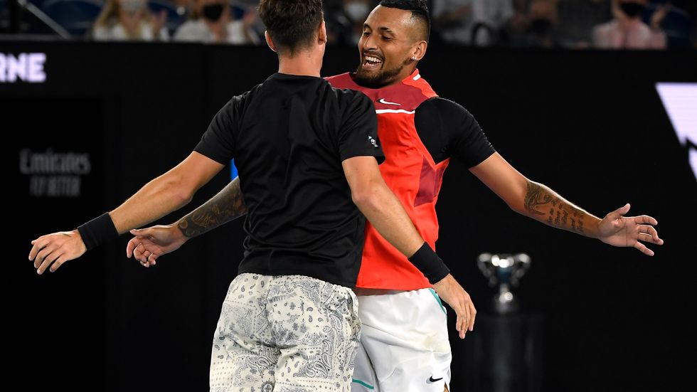Thanasi Kokkinakis och Nick Kyrgios vann överraskande dubbelfinalen i Australian Open.