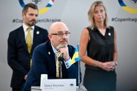 Ukrainas försvarsminister Oleksij Reznikov var nöjd med resultatet av givarkonferensen i Köpenhamn.