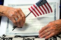 USA:s prov för medborgarskap har främst symbolisk betydelse. 