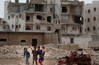 Staden al-Bab i norra Syrien är illa sargad av det långa kriget i Syrien. Arkivbild.