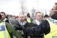 Nordiska motståndsrörelsens (NMR) demonstration i Ludvika på 1 maj.