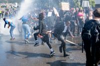 Protester i Kapstaden den fjärde september.