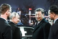 Rysslands president Vladimir Putin och Kinas motsvarighet Xi Jinping i Moskva i mars i år. 