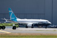 Ett Boeing 737 Max-plan efter en testflygning i Seattle tidigare under sommaren.