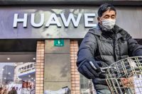Huawei-butik i Shanghai.