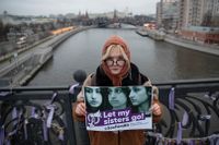 Ryska kvinnorättsaktivister ser de åtalade systrarna som de verkliga offren och har kampanjat för att få dem frisläppta. Arkivbild.