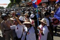 Protesterna i Phnom Penh, Kambodja.