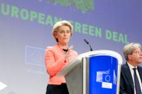 EU-kommissionens ordförande Ursula von der Leyen vid presentationen av klimatpaketet den 14 juli.