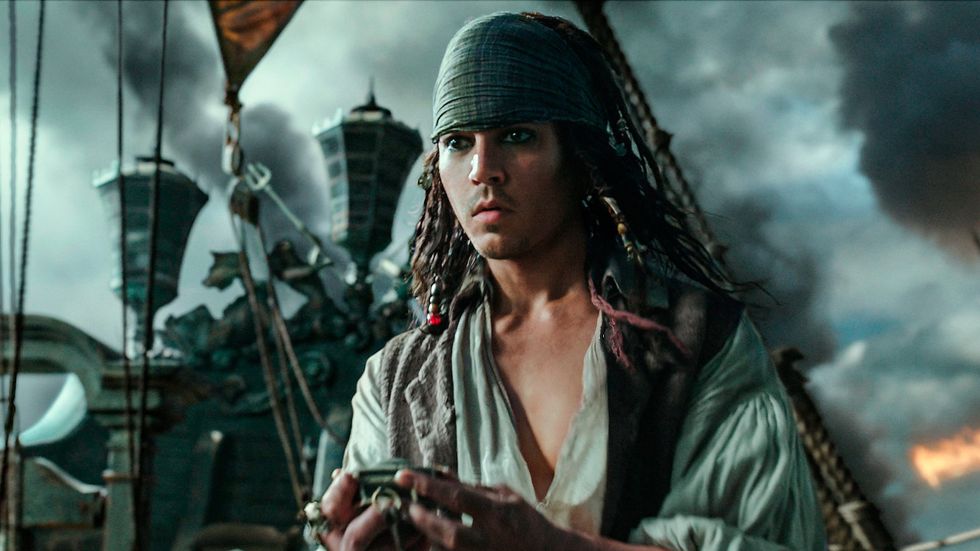 Johnny Depp som Jack Sparrow i den femte ”Pirates of the Caribbean”-filmen.