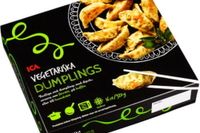 Icas frysta vegetariska dumplings innehåller sesamolja utan att det är utmärkt på förpackningen.