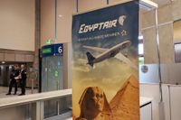 Egypt Airs kontor på Charles de Gaulle-flygplatsen i Paris.
