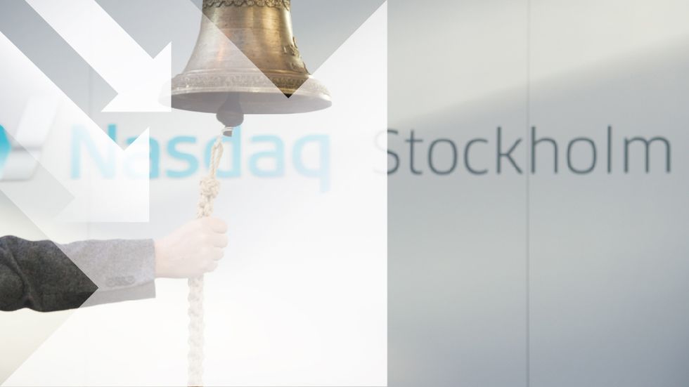 Stockholmsbörsen backade 0,2 procent. Bildmontage.