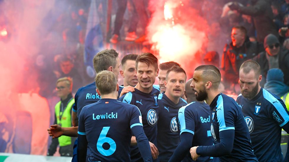 Malmö FF har problem med pyroteknik. Arkivbild.