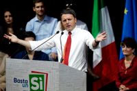 Italiens premiärminister Matteo Renzi har hotat att avgå ifall folket inte röstar igenom hans förslag att förändra konstitutionen för att få en starkare regering. Det har lett till krisstämning på marknaden.