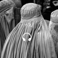 Kvinnor i burka.