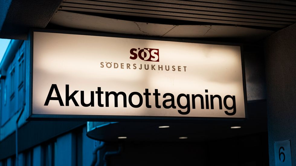 Södersjukhusets akutmottagning Stockholm. Arkivbild.