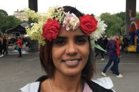 Shaima Mohammed, volontär för organisationen Nema Problema, var en av de som under midsommaraftonen anordnade ett integrerande firande i Stockholm. 