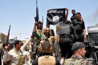 Irakiska säkerhetsstyrkor tar ned Isis flagga